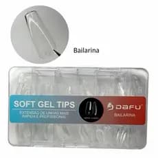 Soft Gel Dafu Soft Gel Tips Bailarina  140pçs Alongamento de Unhas em 14 Tamanhos Soft Gel Almond