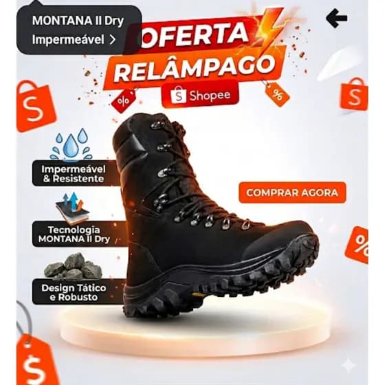 Coturno militar GUARTELÁ Montana 2 Dry - Impermeável - Com Nota Fiscal e Garantia-