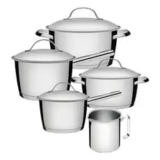Jogo De Panelas 5 Peças Inox Fundo Triplo Allegra Tramontina