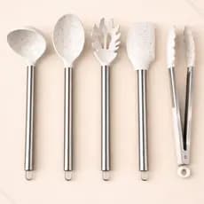 Kit Utensílios de Cozinha 5 Peças Silicone  Brinox