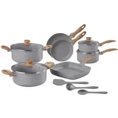 Jogo De Panelas Easy Gris Indução + Utensílios 10 Pçs Brinox