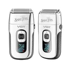 Máquina Corte De Cabelo E Barba Profissional Sem Fio Vgr V-332 Prata