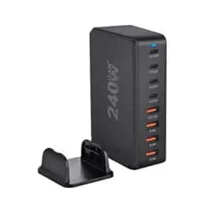 Carregador Turbo 240w Gan 3 Iphone Macbook Pro 8 Portas