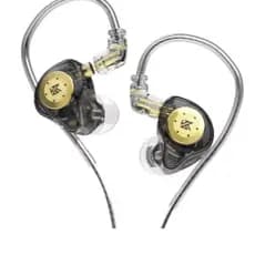Fone De Ouvido In-ear Kz Edx Pro Retorno de Palco Músicos DJ Sem Microfone Cor Preto