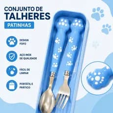 Kit Talheres 3 Peças com Estojo – Faca, Garfo e Colher | Inox | Ideal para Marmita e Viagem