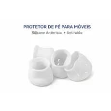 Kit Protetor Silicone Pé de Cadeira Mesa Móveis Antirrisco Antiruído 12 Unidades Transparente