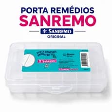 Porta Remédio Semanal Dia e Noite Sanremo 14 Divisórias BPA Free Organizador Medicamentos Portátil