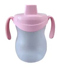 Copo Infantil Com Alça 310ml BPA Free Antivazamento Plástico Resistente Para Criança Bebê Azul Rosa