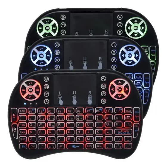 Mini Teclado Wireless Bluetooth Sem Fio Usb Iluminado