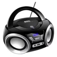 RADIO PORTATIL MEGA STAR (NA COR PRETA ),COM BLUETOOTH/FM/CD
