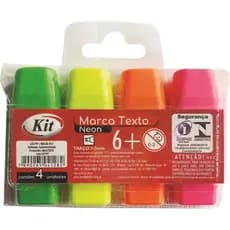 MARCA TEXTO MINI C/4 CORES SORTIDAS