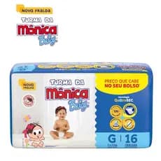 Fralda Descartável Turma da Monica Baby Quatro sec