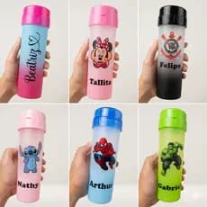 Squeeze Acquabio 480ml, garrafa de água, academia, esporte - Personalizada