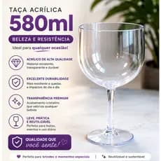 Kit 10 taças de Gin 580ml Transparente SEM PERSONALIZAÇÃO