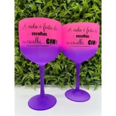 Kit 10 Taças de GIN degradê 580ml para Festas, Eventos, Drinks, Aniversários - Personalizadas