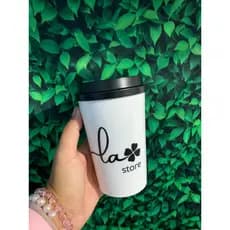 Kit 10 Copo Twister café 400ml tampa Starbucks Lembrancinha Aniversário Festas Eventos Personalizado