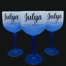 Kit 40 Taças de GIN degradê 580ml para Festas, Eventos, Drinks, Aniversários - Personalizadas