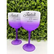 Kit 30 Taças de GIN degradê 450ml - Personalizadas