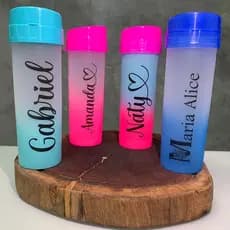 Kit 10 Squeeze Acquabio 480ml, garrafa de água, academia, esporte - Personalizadas
