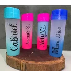 Kit 15 Squeeze Acquabio 480ml, garrafa de água, academia, esporte - Personalizadas