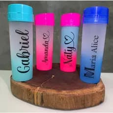 Kit 25 Squeeze Acquabio 480ml, garrafa de água, academia, esporte - Personalizadas