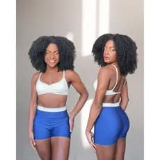 Conjunto Fitness Bicolor Cintura Alta Top Com Entrada Para Bojo Costas Nuas Zero Transparência