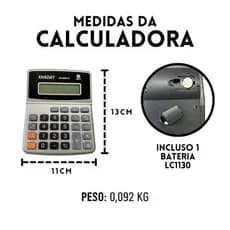 Calculadora X Cell 8 Dígitos Bateria Interna Xc Ca 800a Cor Cinza