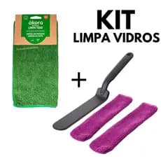 KIT Limpeza de Vãos Box e Janela + Pano Mágico Limpa Tudo Ákora Poliéster e Poliamida Microfibra