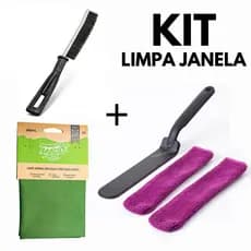 KIT Limpa Vãos + Escova de Limpeza + Pano Mágico Ákora Limpa Vidro Janela Original