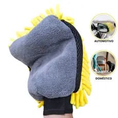 1 e 3 Luvas de Microfibra dupla Multifuncional SupeGrossa para Limpeza Lavagem Carro ou domestica