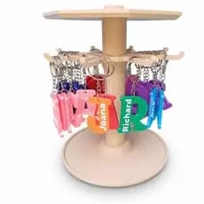 KIT Chaveiros Letras do alfabeto com nome personalizado de identificação escolar, lembrancinhas de aniversário, brindes.