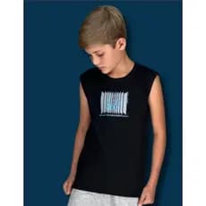 Regata Masculina Infantil Lisa e Estampada 1 ou 2 unid Regatinha Verão Menino Blusa Infantil Masculina Regatas Bebê