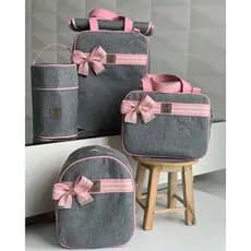 Kit Bolsa Maternidade 5 Peças: Praticidade e Estilo para Mamães Modernas!
