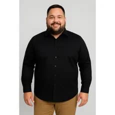 Camisa Social Masculina Plus Size Manga Longa Camisa Masculina Social Tamanho Extra Grande Camiseta Social G1AO G9