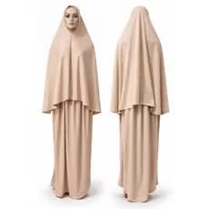 Jilbab de Oração Premium Muslimah Indian Crafts | Khimar com Saia Integrada | Modesto, Elegante e Confortável.