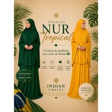 Jilbab de Oração Premium Muslimah | Khimar com Saia Integrada | Modesto, Elegante e Confortável.erde e ama