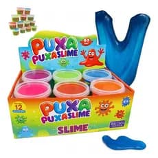 Kit 24 Slime Puxa Puxa Amoeba Geleca Massinha Lembrancinha