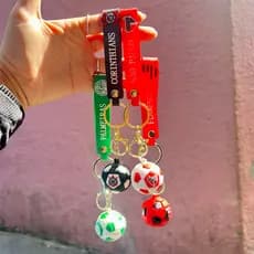 Chaveiro Times Bola de Futebol Emborrachado Mochila Bolsa