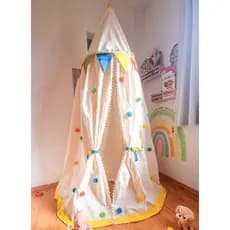 Cabaninha de Teto colorida cantinho da leitura/Cabaninha de brincar/Cabaninha Dossel quarto de bebê e criança