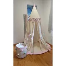 Cabaninha de Teto rosa bebe e cantinho da Leitura/Cabaninha de Brinca/Cabaninha Dossel quarto de bebê e criança