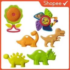 Chocalho Mordedor Para Bebê Sensorial Macio Anti Stress Silicone Chocalho