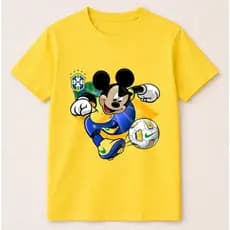 Camiseta T-Shirt Copa 2026 Brasil Casal Infantil e Adulto