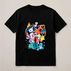 Camiseta Infantil Anime Nostalgia Geek Personagens Adulto Menino Menina