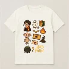 Camiseta T-Shirt Harry Filme Bruxo Série Infantil e Adulto Menina Menino Algodão