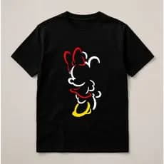 Camiseta Algodão T-Shirt Personagem Geek Adulto e Infantil Menina Delicada