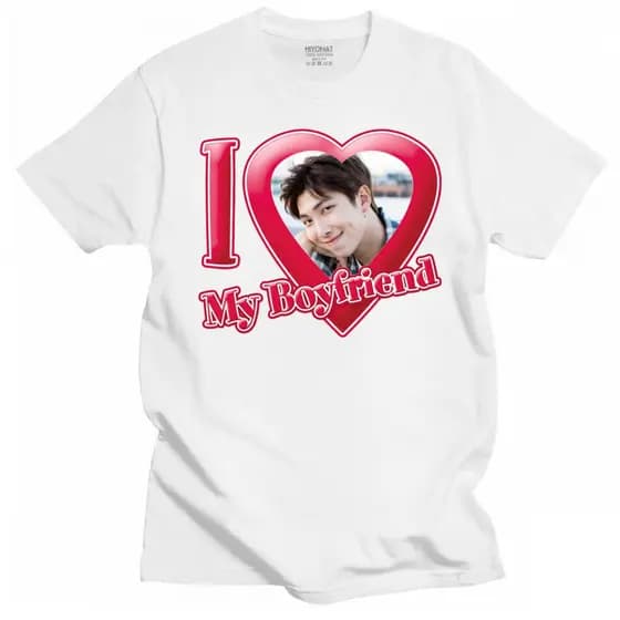 Camiseta Unissex I Love My Boyfriend RM Of BTS Kim Namjoon K Pop