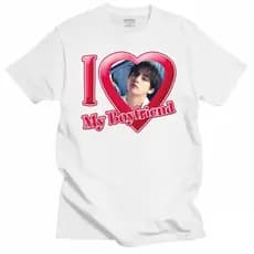 Camiseta Unissex Bts V Of Bts Kim TaeHyung I Love My Boyfriend
