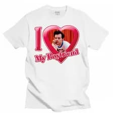 Camiseta Unissex I Love My Boyfriend Harry Styles Music Pop Star
