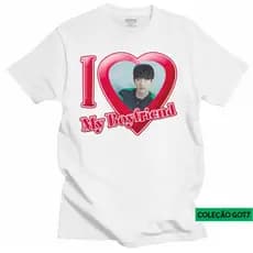 Camiseta Unissex I Love My Boyfriend Got7 Park Jin-young K pop Coleção Got7