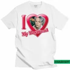 Camiseta Unissex I Love My Boyfriend Got7 Jackson Wang K pop Coleção Got7